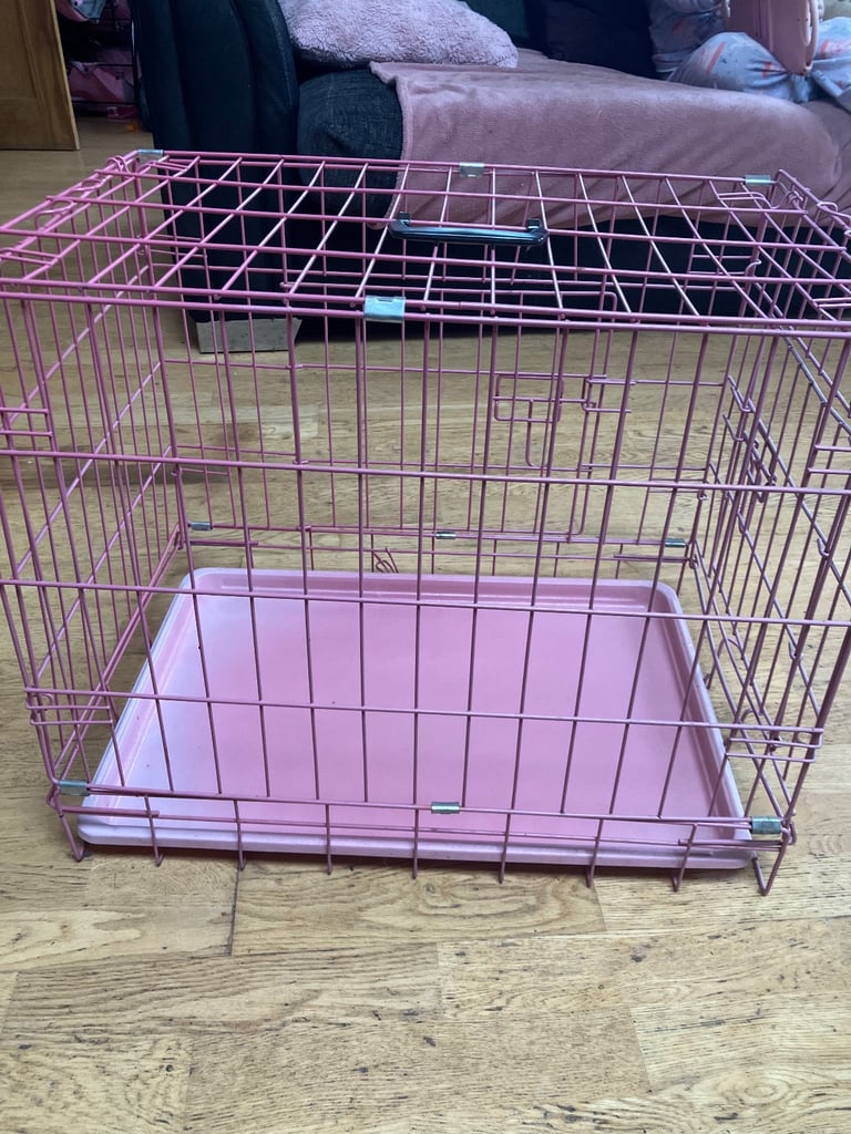 Pink pet crate Small
