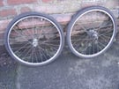 A pair of Vintage Raleigh 20 x 1 3/8 Bike Wheels and Tyres.