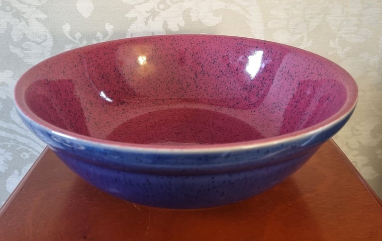 image for Large Denby Pottery bowl, Harlequin design
