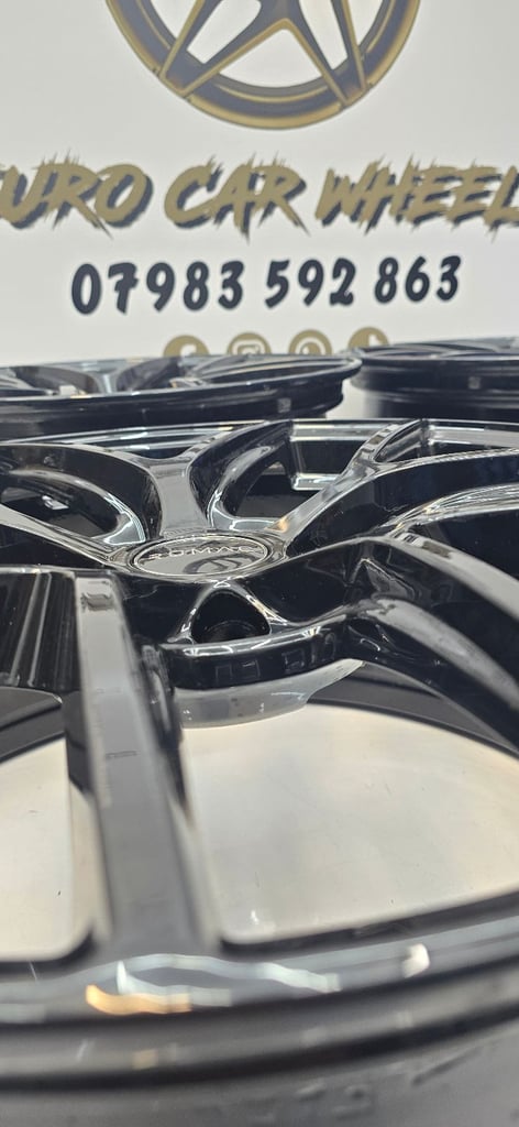 ROMAC DIABLO BMW 19" CS STYLE ALLOY WHEELS STAGGERED 5x112 GLOSS BLACK EDITION