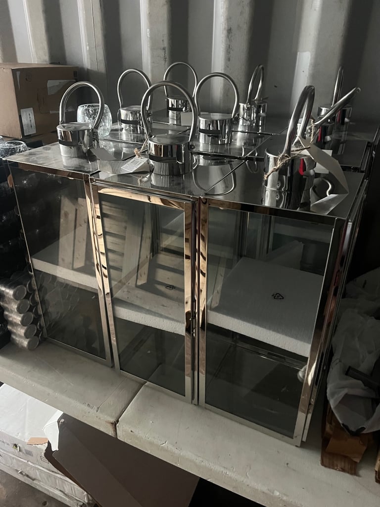 image for 10 x large glass lanterns 