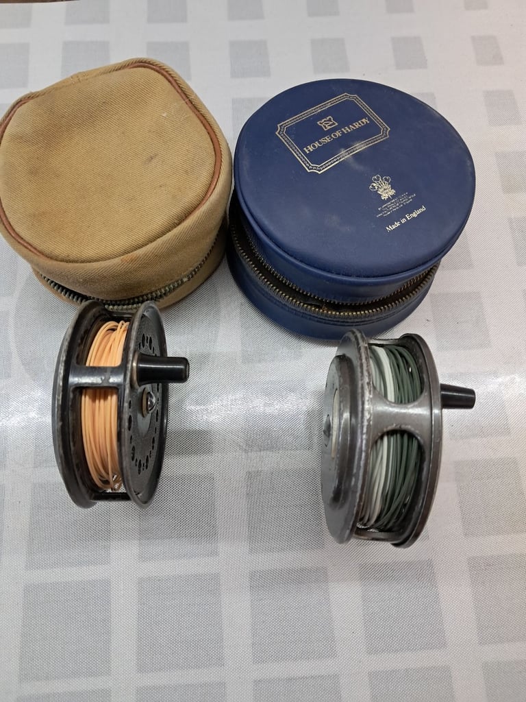 Trout and Salmon fishing reels fly 2 boxes and box of lures