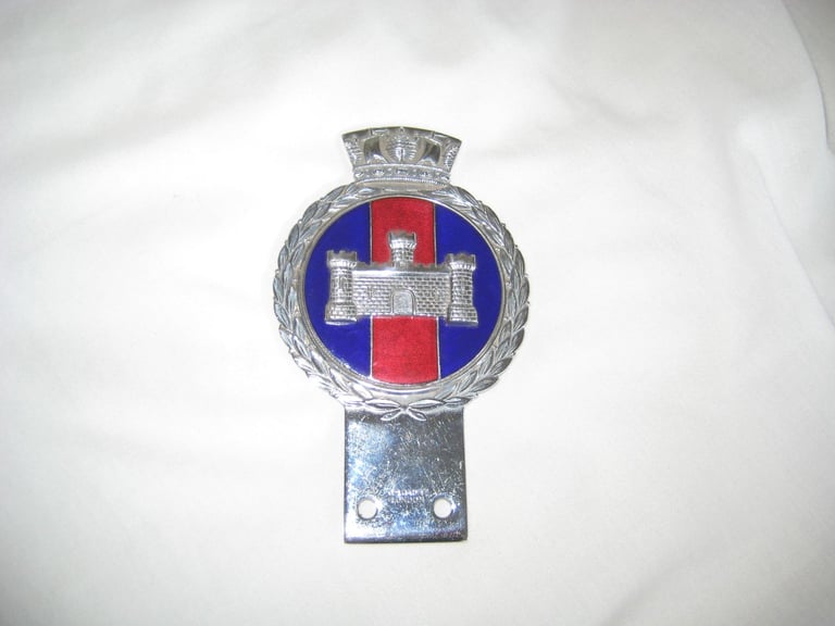 Classic Car Badge for a Badge Bar Display, J.R Gaunt HMS Conway, Royal Navy.