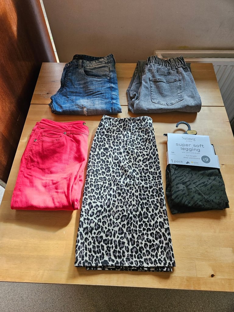 Bundle of ladies jeans / trousers, leggings and a skirt, Size 12. £5 Bargain!