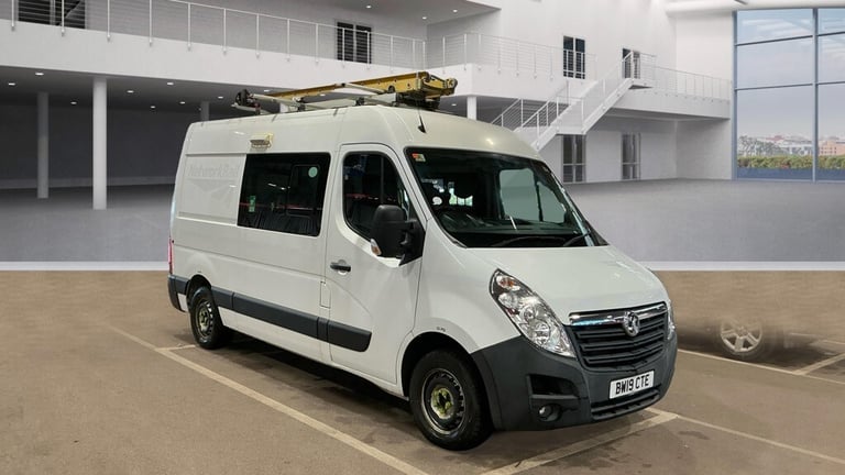 VAUXHALL MOVANO 2.3 CDTi 3500 MWB CREW MESS COMBO WELFARE VAN White Manual Diese