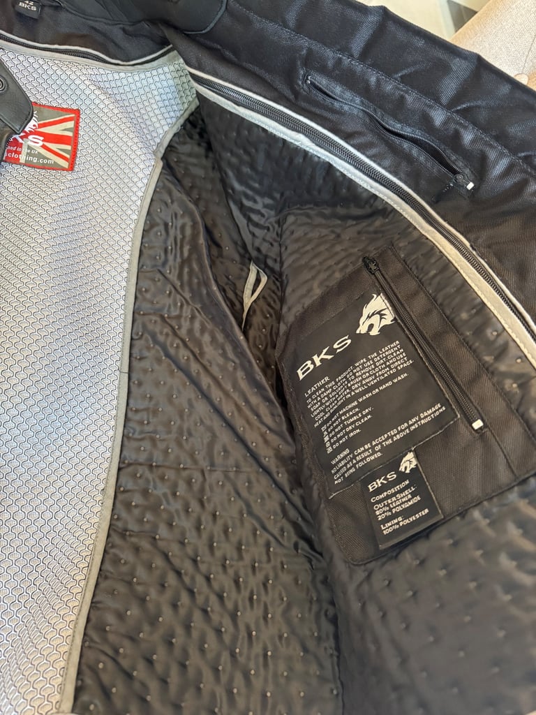 Motorcycle leather jacket - BKS size 42