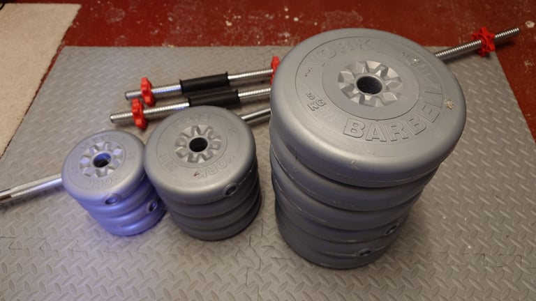 York barbell and weights set