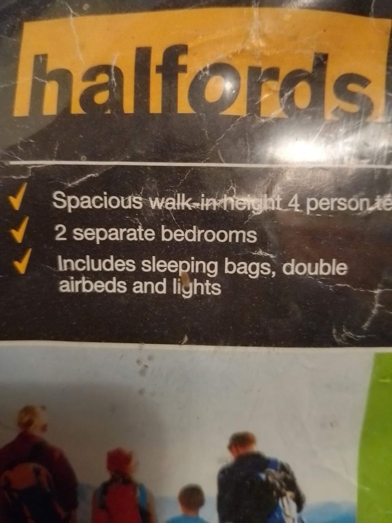 Halfords Family Tent Pack - used condition.