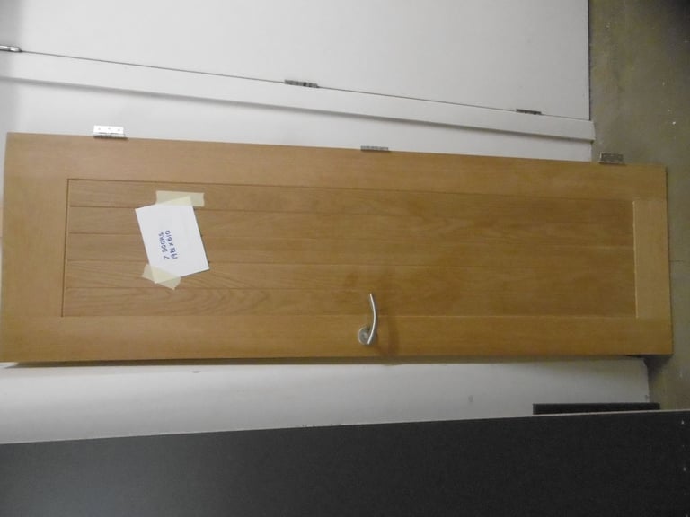 image for Flush Oak Prefinished Solid core Internal Doors - Used