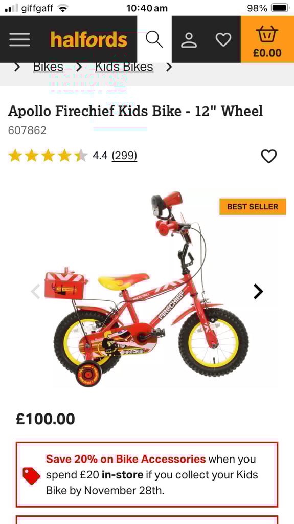 Apollo child’s bicycle 