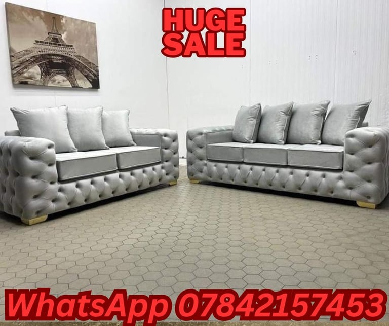 2+3 Seater Sofa Set-L Shape Sofas-U Shape Sofas-Sofas With Cushions
