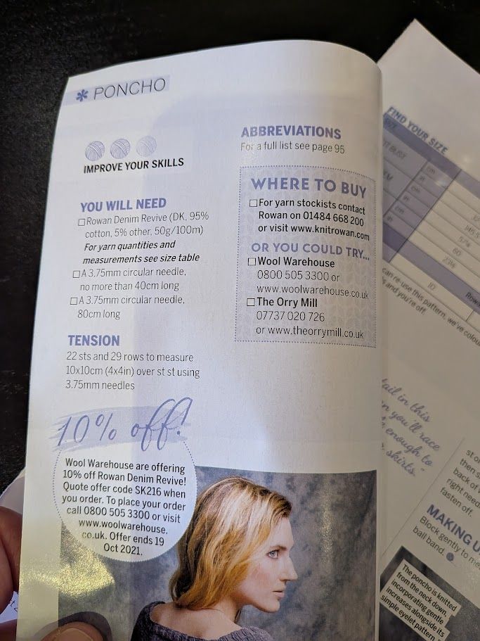 Poncho Knitting Pattern. 