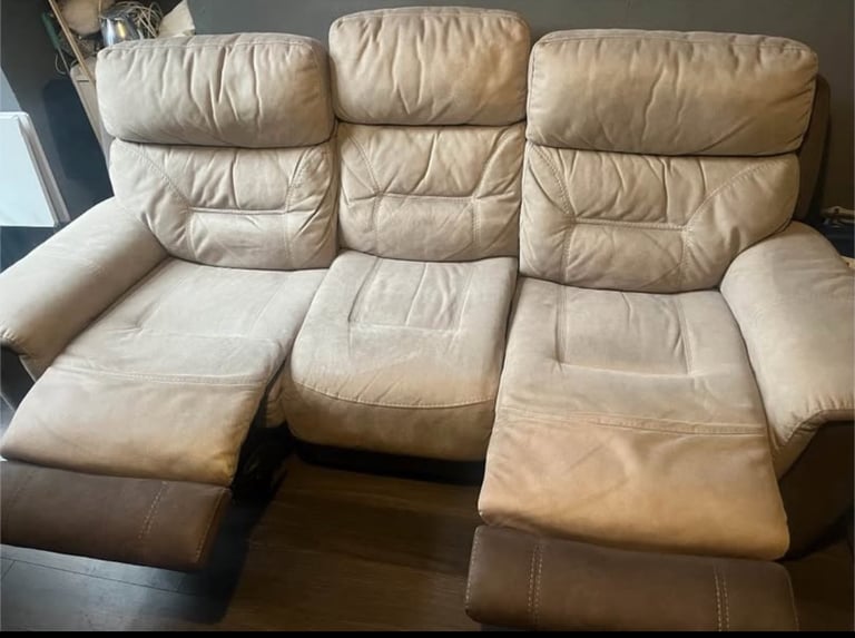 2 x 3 seater recliner sofas for sale