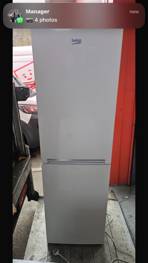 image for Beko white tall fridge freezer. In excellent working condition. With 3 months warranty. 