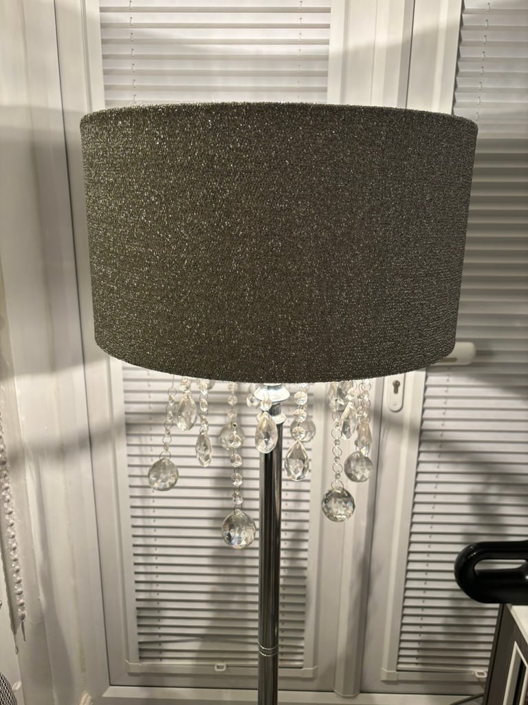 Crystal Floor Lamp & Shade 