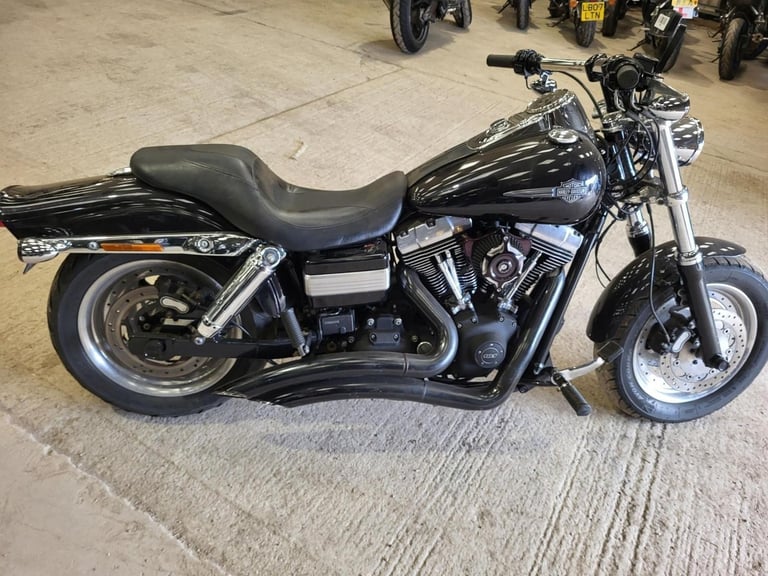 2014 14 HARLEY DAVIDSON FAT BOB FXDF [Phone number removed]DYNA BLACK CUSTOM CHOPPER