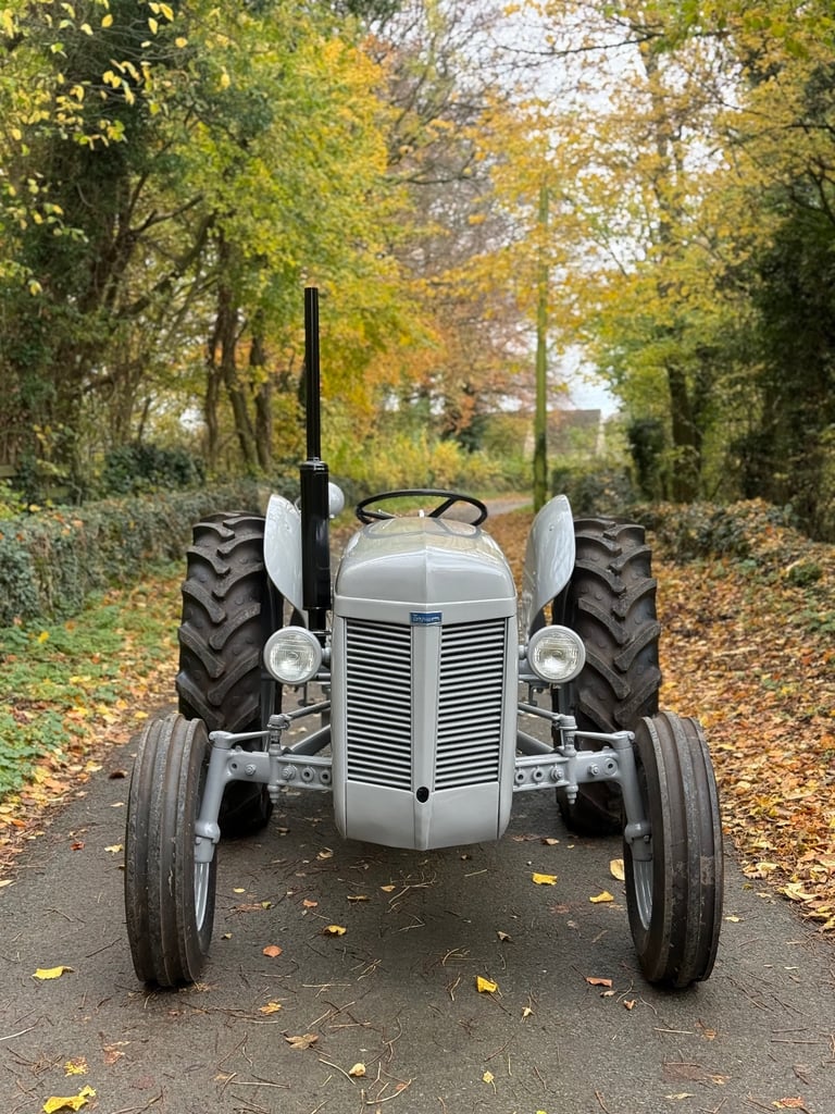 1952 Ferguson TED20. Grey Fergie vintage tractor. Churn carrier. Belt pulley. V5 present. 