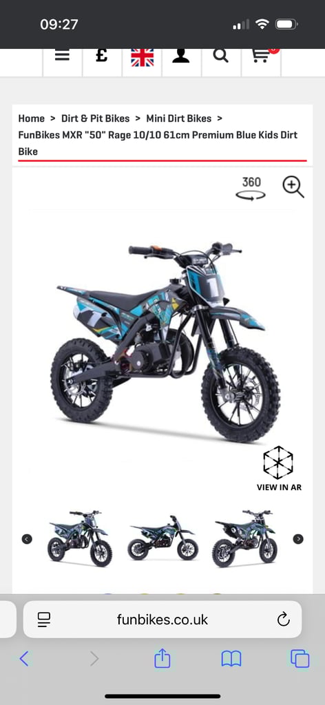 50cc kids dirt bike & motorbike suit 