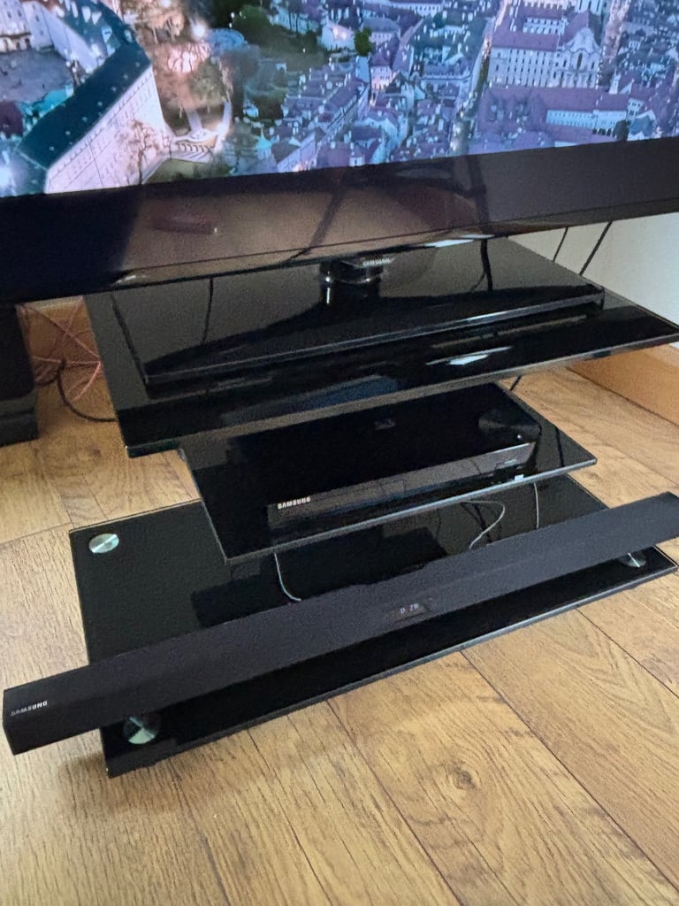SOLD  - Samsung 46” Smart TV with BluRay Player and matching Samsung Soundbar with Subwoofer.