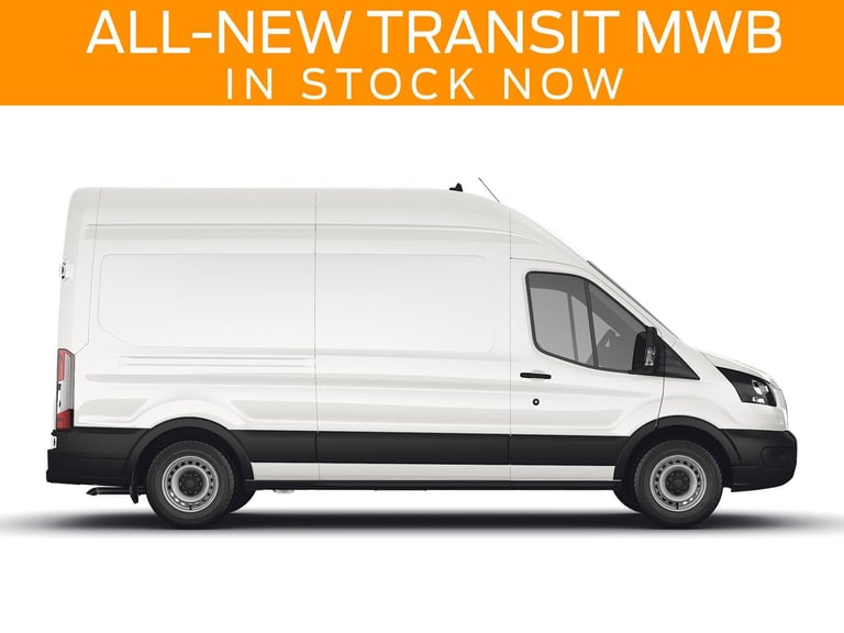 BRAND NEW Ford Transit 350M L2 H3 Leader Van 2.0L 130PS 6 Speed in Frozen White