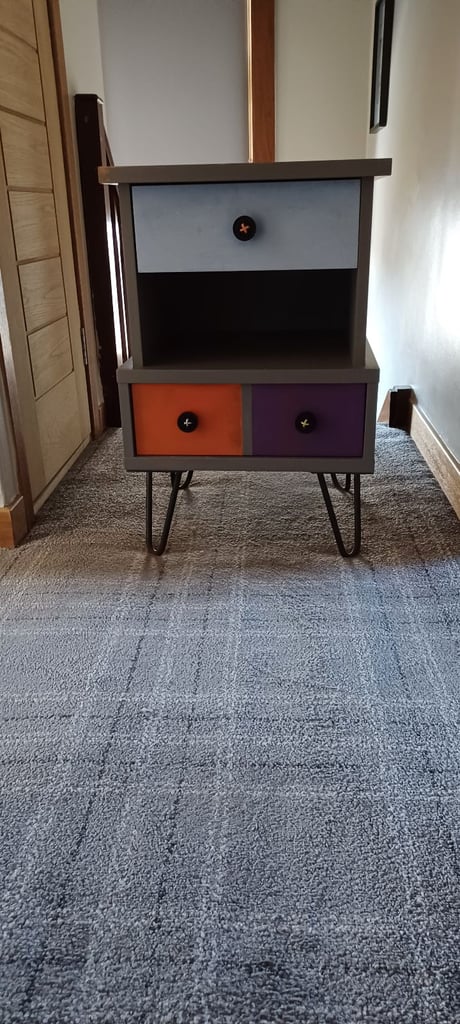 2 drawer unit used as a bedside table 