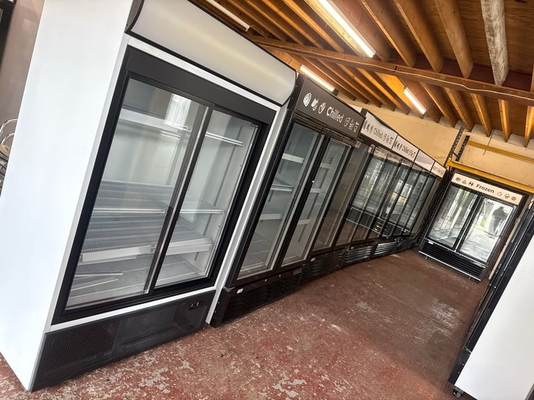Commercial upright display fridge or freezer double triple single available new 