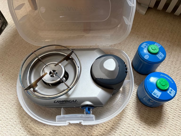 Campingaz Gas Camping Stove w/ 2 spare canisters
