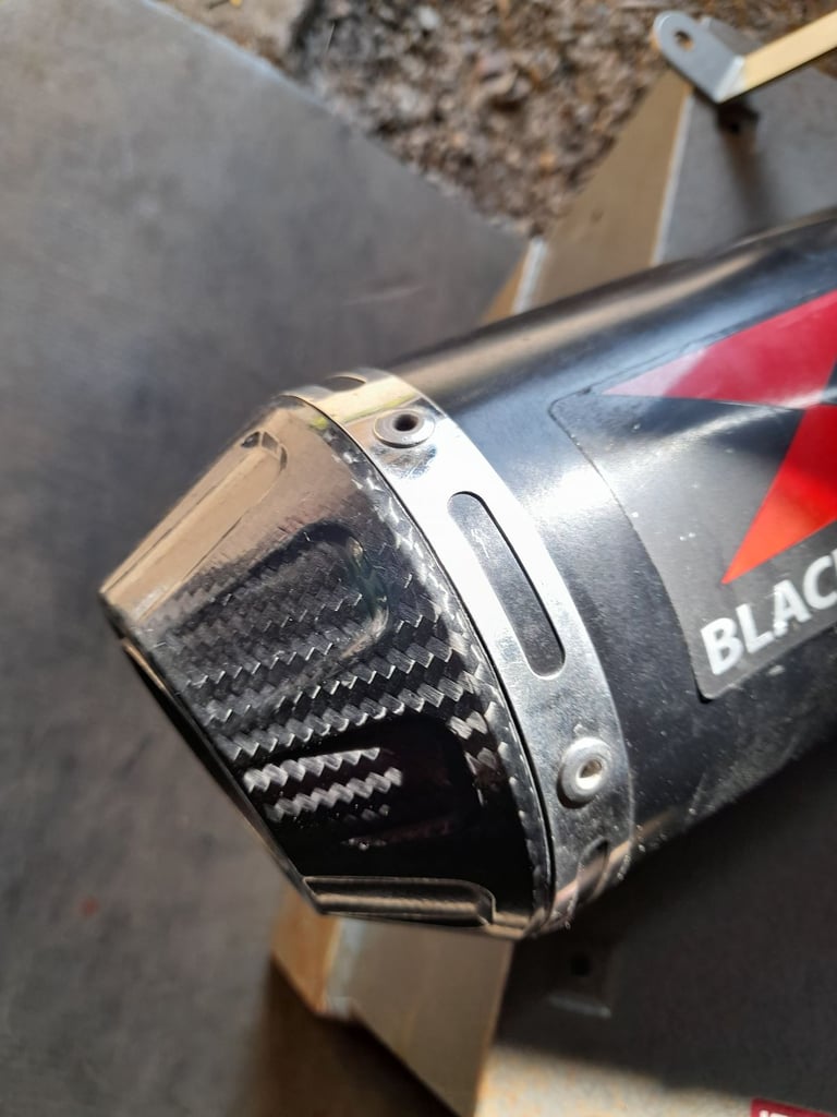 Motorcycle Blackwidow exhaust/end can 