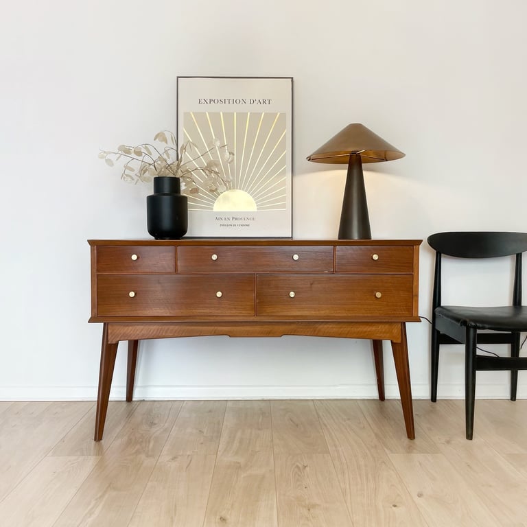 image for Mid century walnut sideboard / dressing table / console table by Alfred Cox