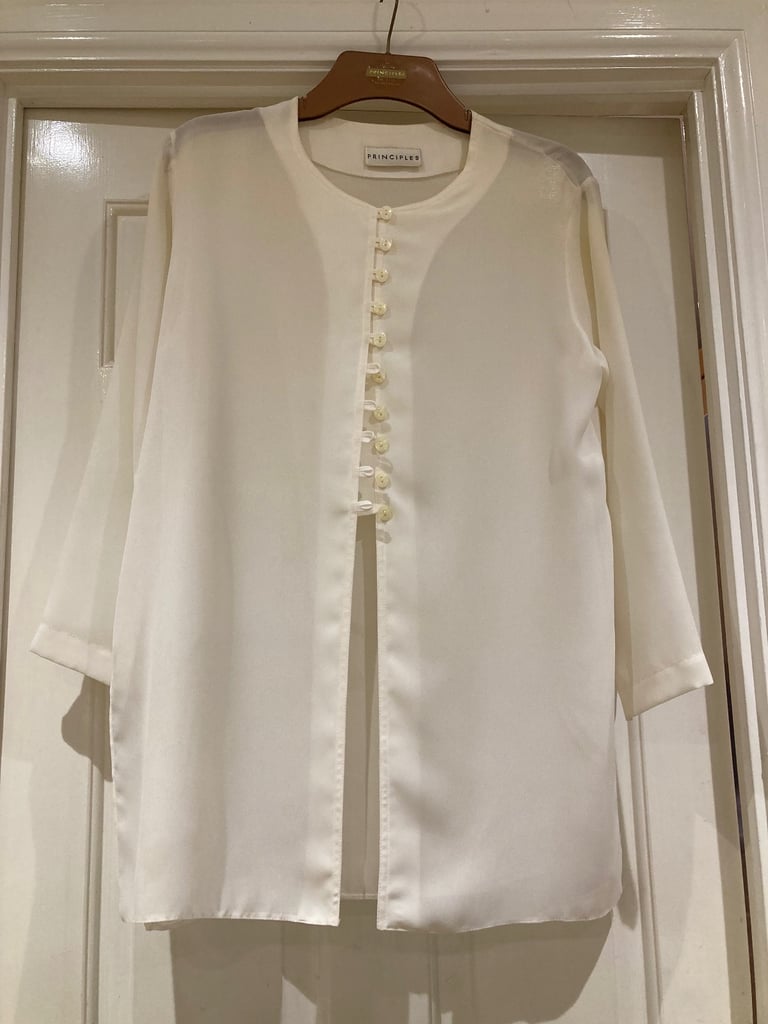 image for Women’s Principles Cream Sheer Button Blouse