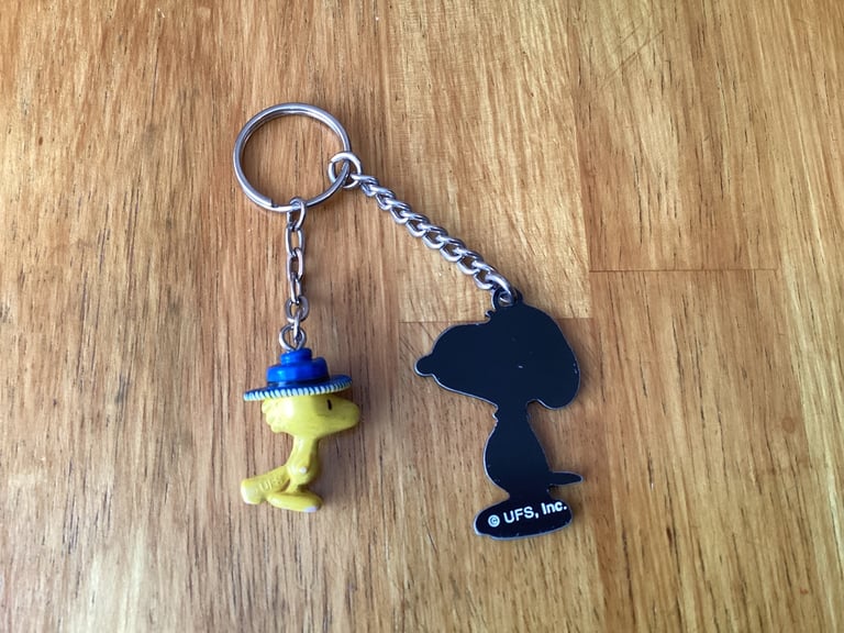 Snoopy Woodstock Keyring UFS Inc Peanuts Handbag Jewellery Enamel Accessory VGC Gift Present 
