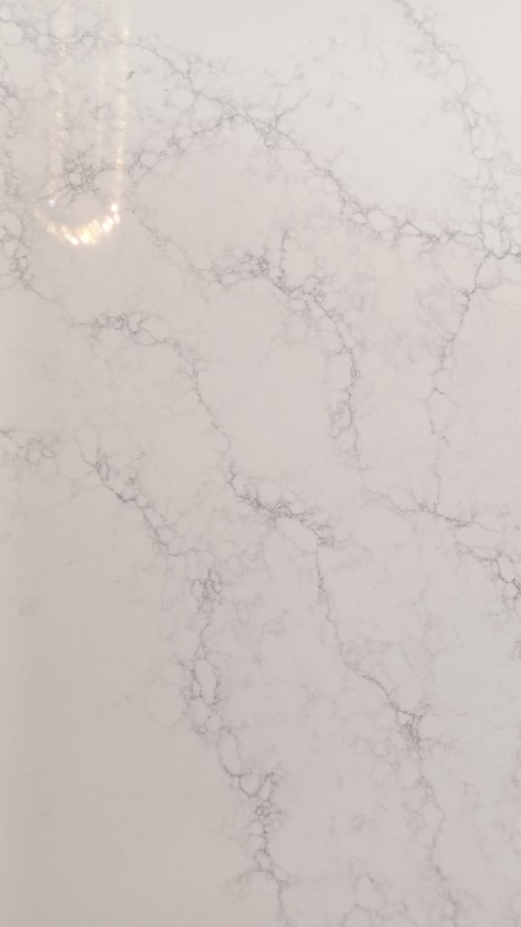 image for Quartz splashback in grey marble design
