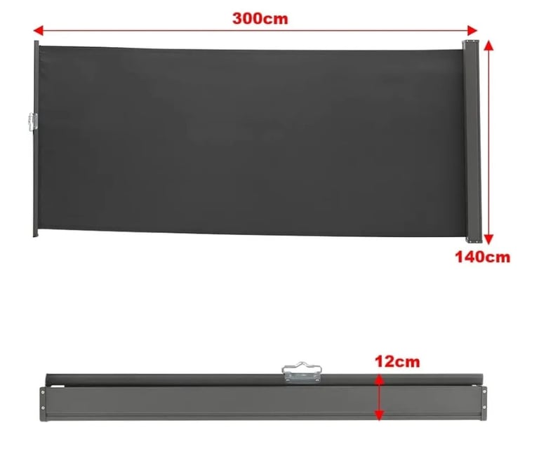 🌿 Retractable Side Awning – 140 x 300 cm – BRAND NEW – £40 ONO