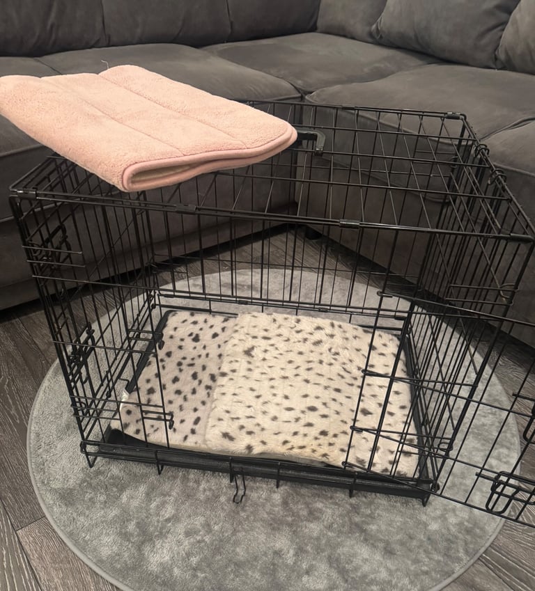 Metal Dog Crate 60cm Folds Flat Puppy Cage Pen Enclosure Manchester