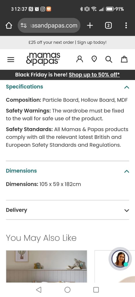 Mamas and papas wardrobe 