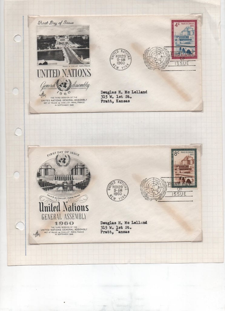 186 United Nations first day covers