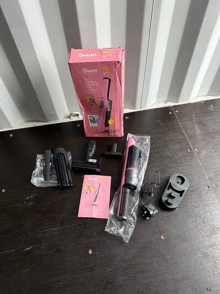image for Swan SC15829QOC Cordless Vacuum Cleaner Lightweight 2 Speed Setting 14.8V Pink