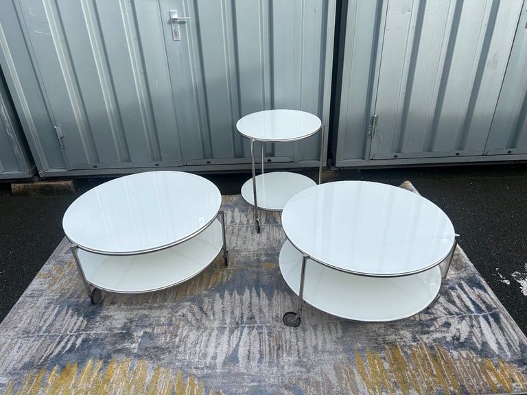 image for Set of 3 Modern Tables - IKEA - 10/10 FREE DELIVERY 