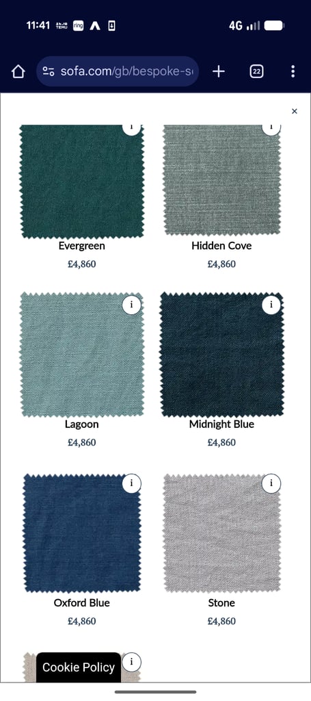 ONO..Stunning superior corner sofa, light blue quality feather filled and foam sofa