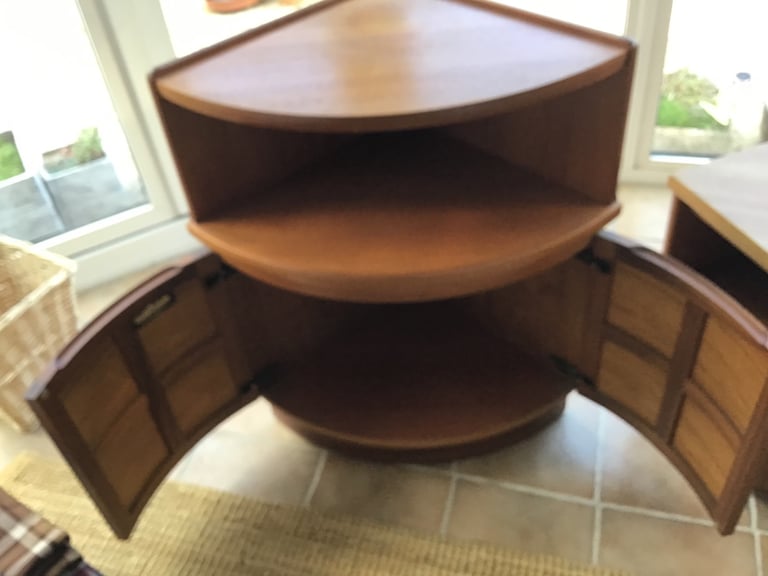 Nathan teak TV stand and corner units