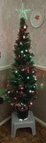 Fiberoptic Christmas Tree Xmas 60 Inch Green Multicoloured changing colours