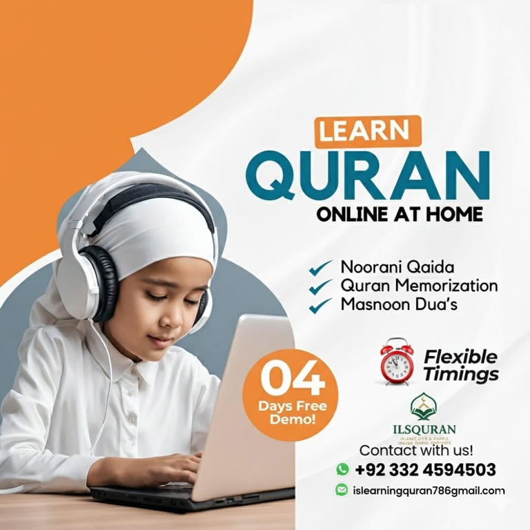 📖 Learn the Holy Quran from the comfort of your home!