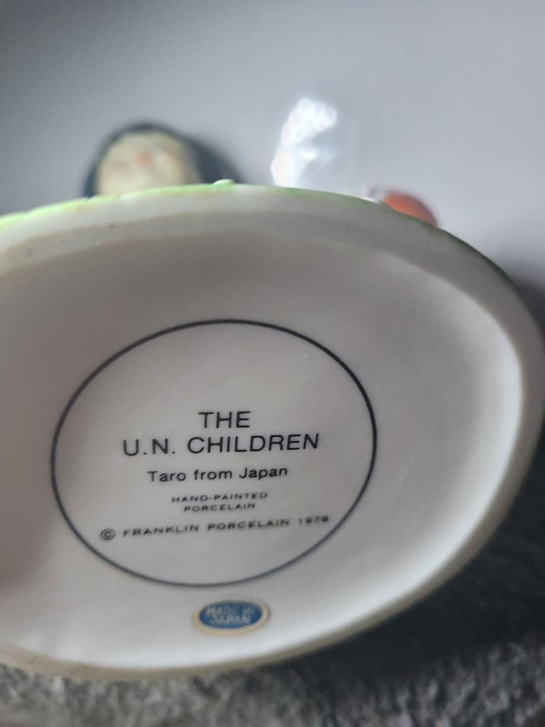 Vintage 1979 Franklin Mint Porcelain The UN Children Taro Japan Figurine