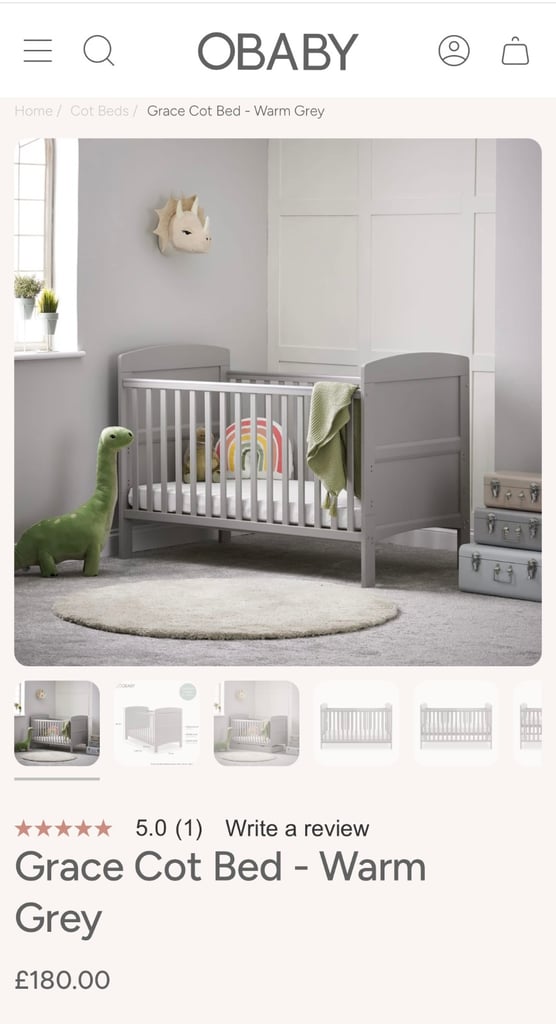 Obaby Grace Cot - Birth until age 4/5