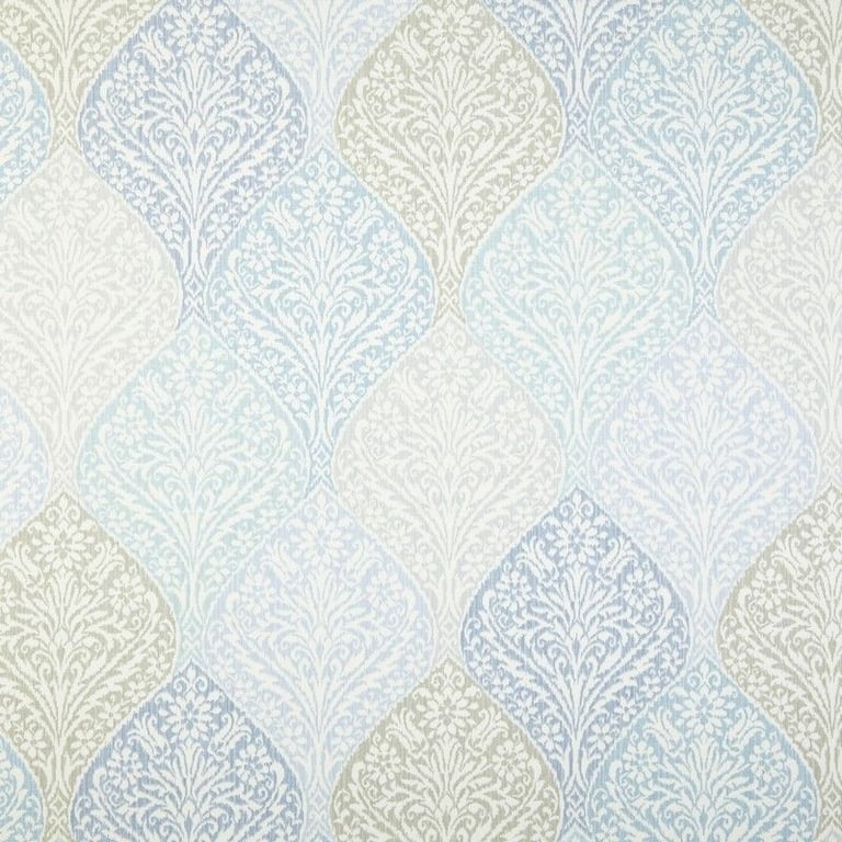 image for Fabric for Sewing Curtains, Blinds, Cushions. Bosworth Chambray Arabesque. 6m Roll. RRP £18/meter