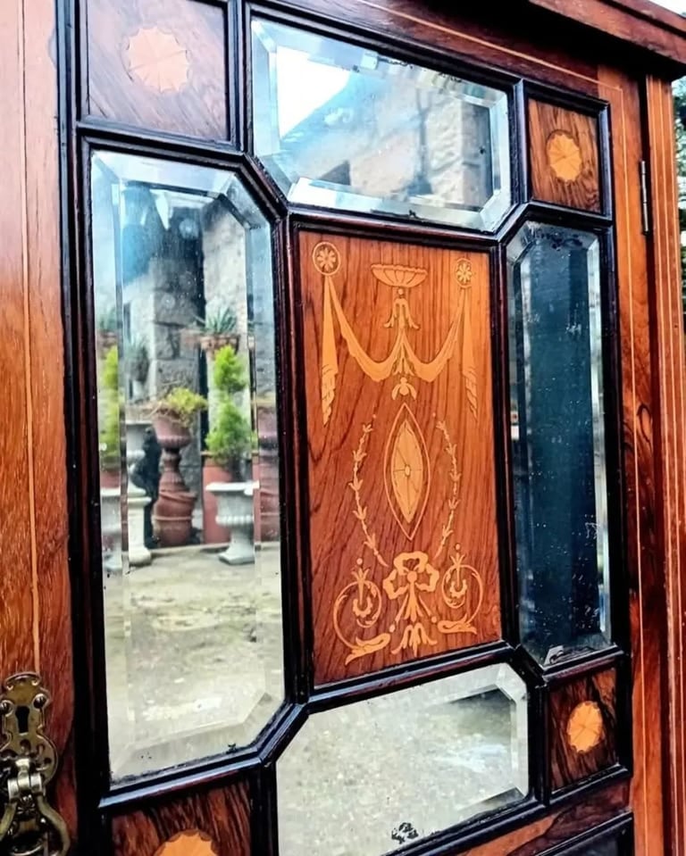 Edwardian Rosewood Marquetry Music Cabinet