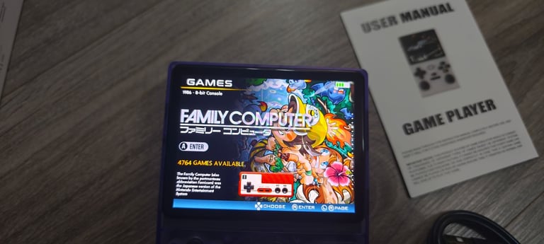 New M37 Handheld Game Console 64GB Purple 20000+ Games