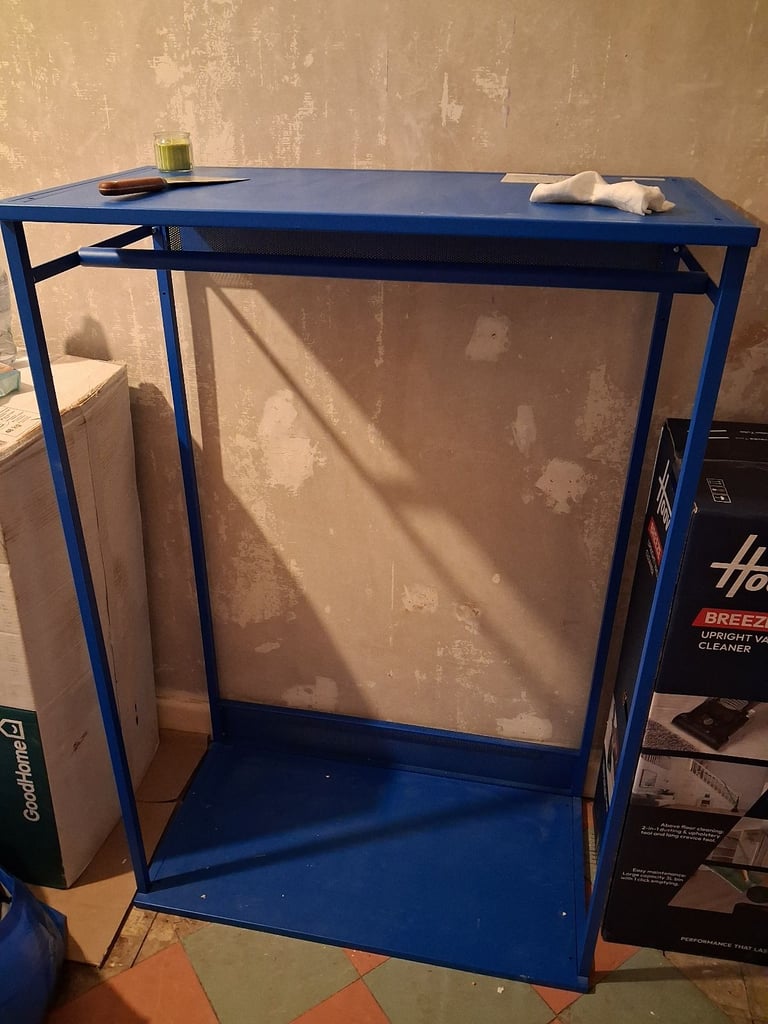 image for Ikea Blue Metal Sturdy Hanging Rail