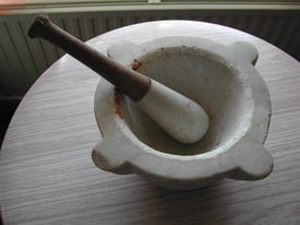 Vintage very heavy large pestle and mortar