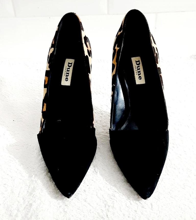 Dune London Analise Women's High Heel Leopard Peony Pumps Shoes Boxed, Spare Heels 5/38